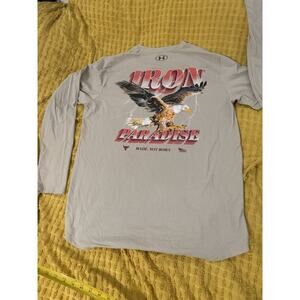 Men’s Off-White Under Armour, Iron Paradise Eagle Long, Sleeved Shirt, Size XXL